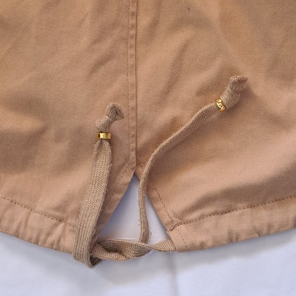 GUESS Factory womens MOTO JACKET BEIGE Size SMALL CANVAS coat **COLOR = BEIGE** - Picture 9 of 15